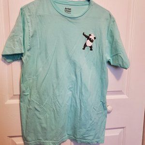 Mens Mint Green Dabbing Panda T-shirt
